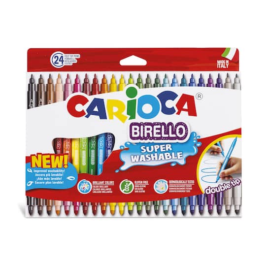 CARIOCA® Birello Washable Double Felt Tip Pen Set